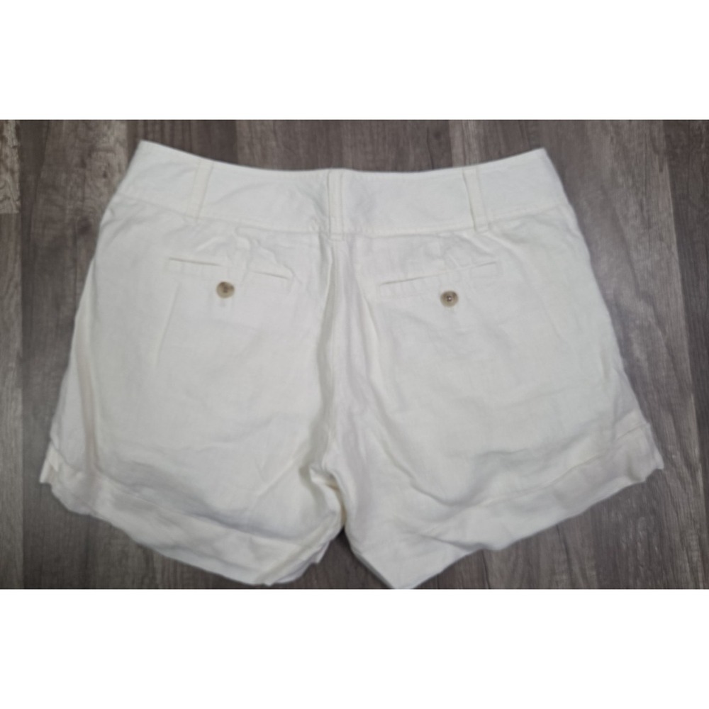 The Limited Linen Lined Shorts Pockets Ivory Size 6 - Picture 2 of 7